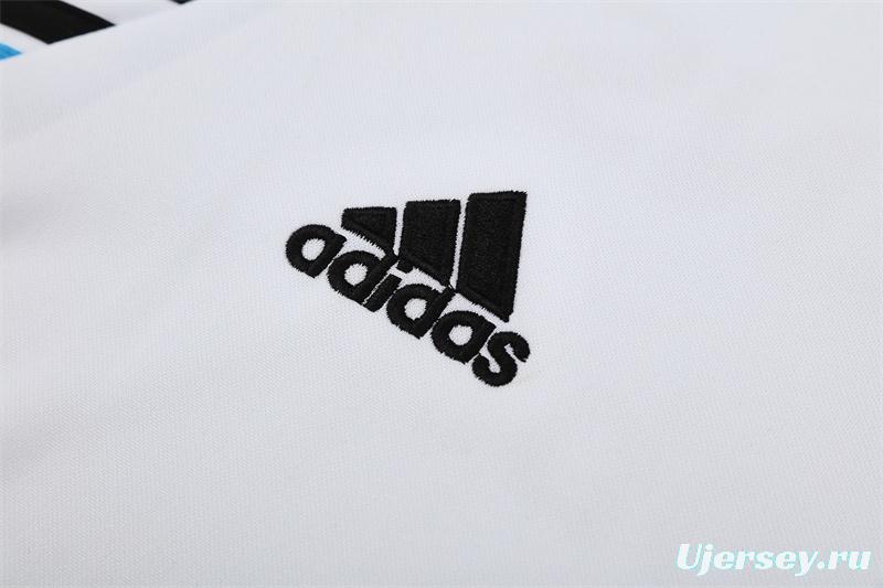 Retro 03/04 Real Madrid White Half Zipper Jacket+Long Pants