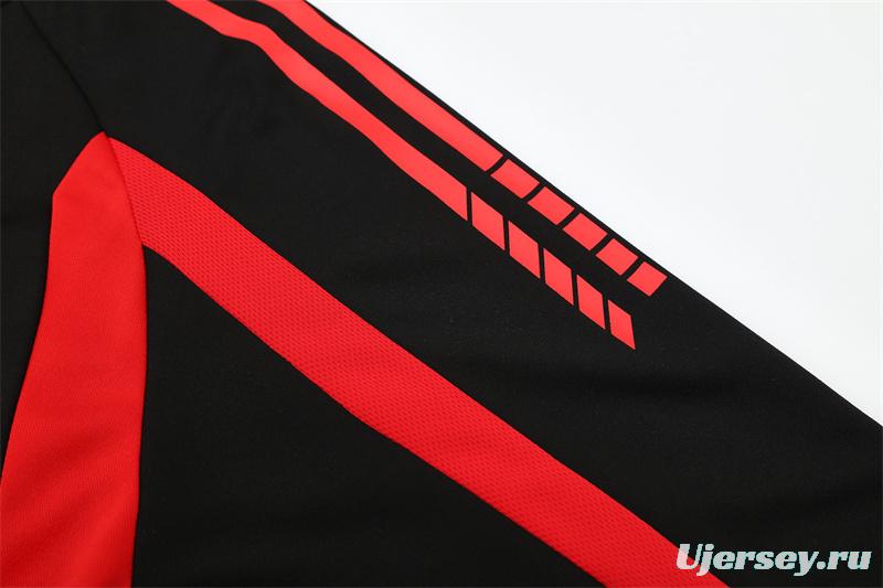 Retro 05/06 AC Milan Black Half Zipper Jacket+Long Pants