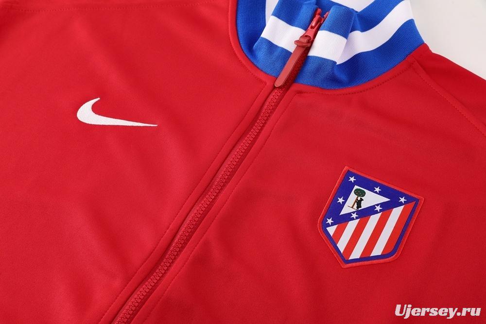 25/26 Atletico Madrid Red Full Zipper Jacket + Long Pants