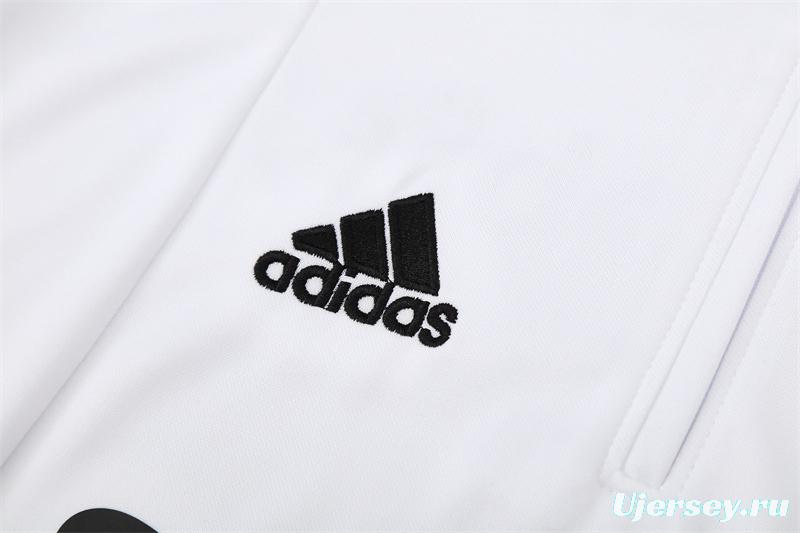 Retro 04/05 Real Madrid White Half Zipper Jacket