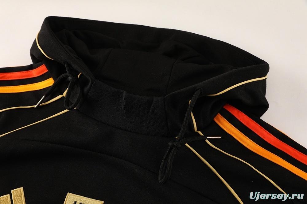 25/26 Arsenal Black Full Zipper Jacket + Long Pants