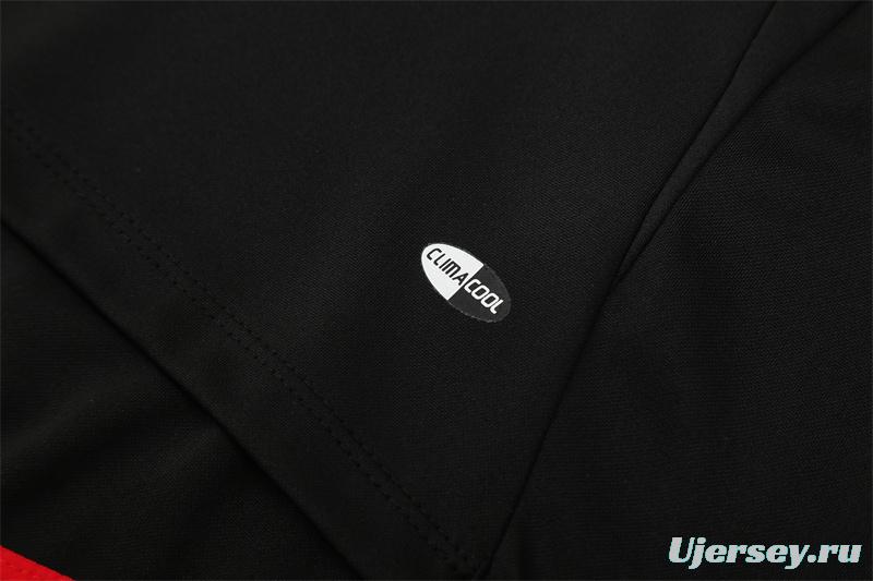 Retro 04/05 AC Milan Black Half Zipper Jacket+Long Pants