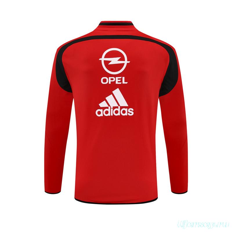 Retro 04/05 AC Milan Red Half Zipper Jacket