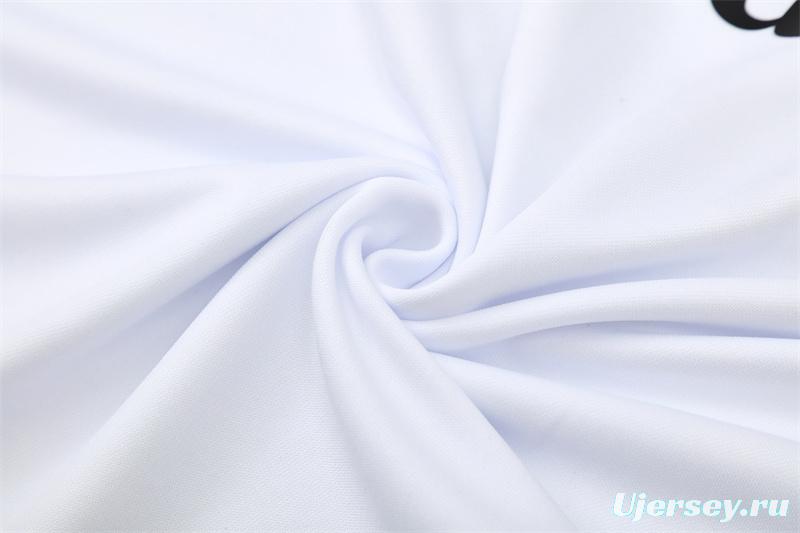 Retro 15/16 Real Madrid White Half Zipper Jacket