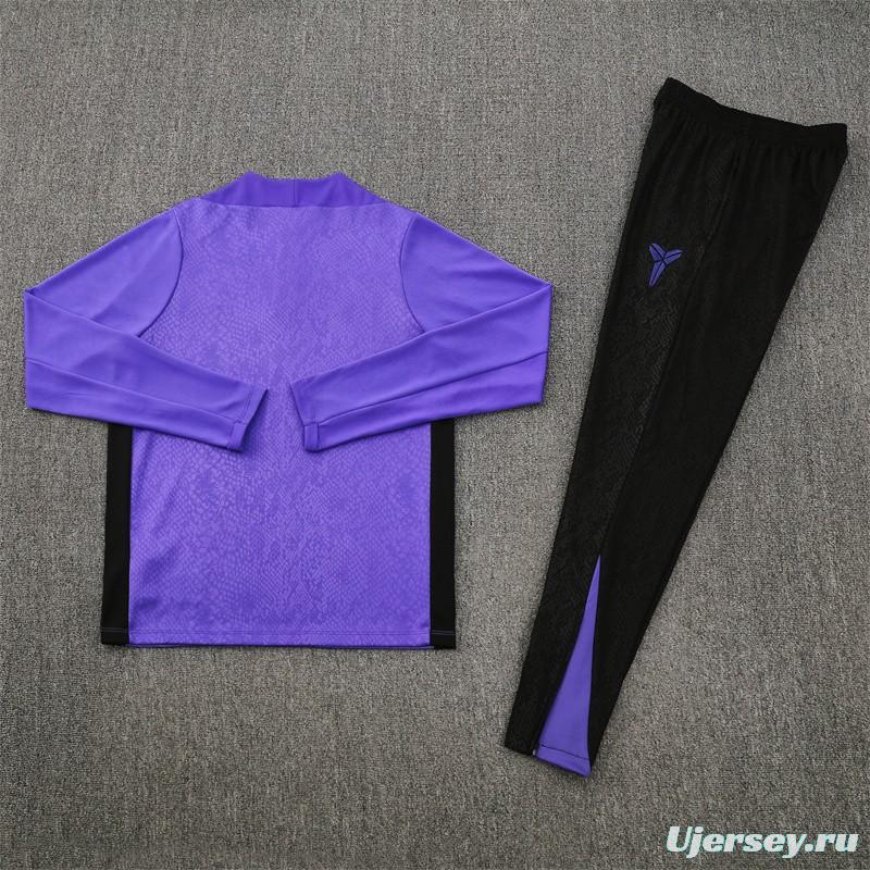 25/26 Barcelona Purple Joint Edition Half Zipper Jacket+Long Pants