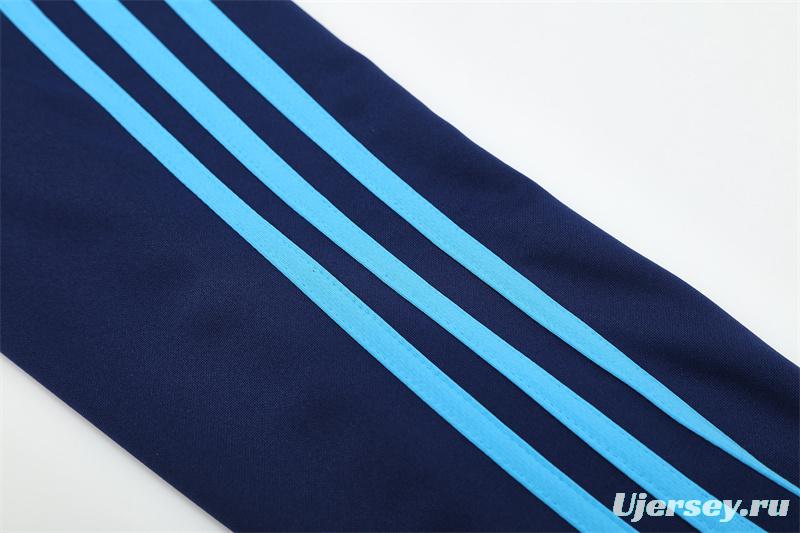 Retro 09/10 Real Madrid Royal Blue Half Zipper Jacket