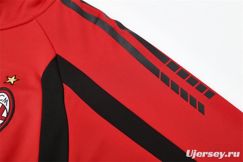 Retro 05/06 AC Milan Red Half Zipper Jacket