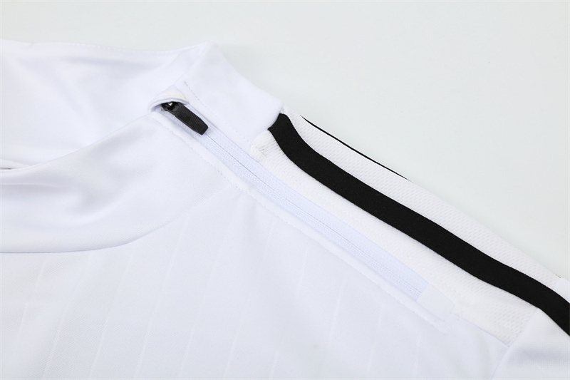 Retro 15/16 Real Madrid White Half Zipper Jacket