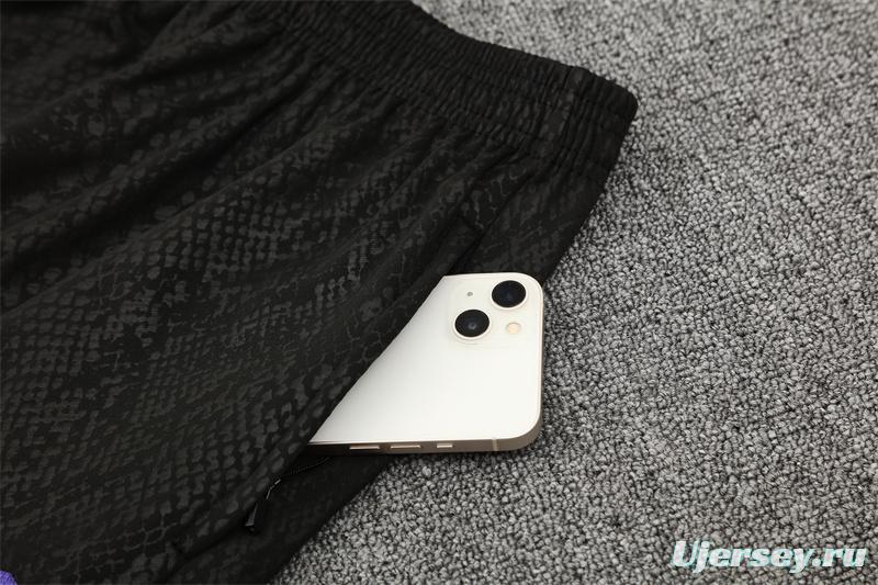 25/26 Barcelona Black Joint Edition Half Zipper Jacket+Long Pants