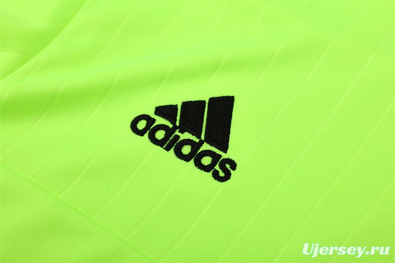 Retro 15/16 Real Madrid Fluorescent Green Half Zipper Jacket