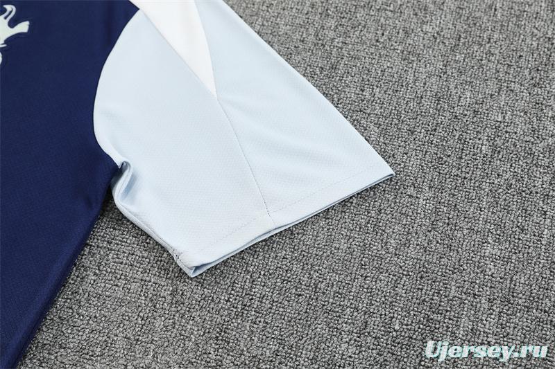 25/26 Tottenham Hotspur Royal Blue with XS Short Sleeve+Soccer Shorts