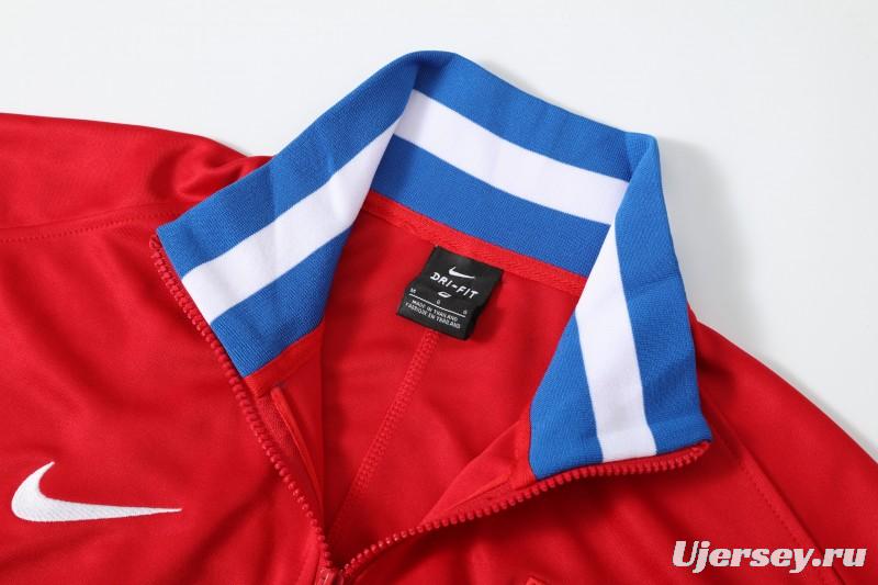 25/26 Atletico Madrid Red Full Zipper Jacket + Long Pants