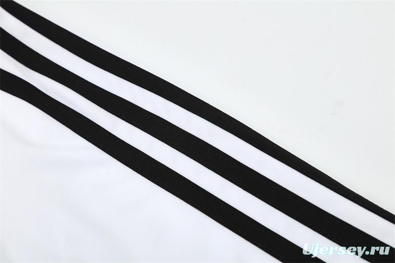 Retro 08/09 Real Madrid White Half Zipper Jacket