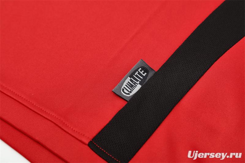 Retro 03/04 AC Milan Red Half Zipper Jacket