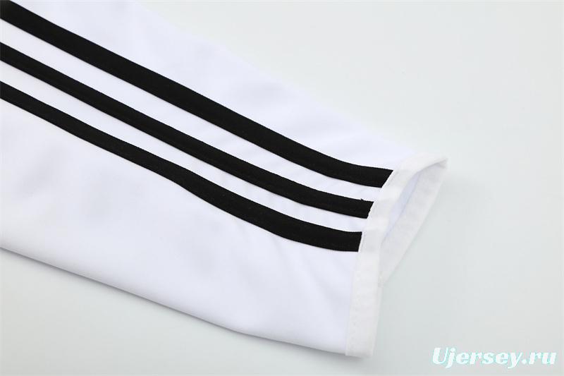 Retro 15/16 Real Madrid White Half Zipper Jacket