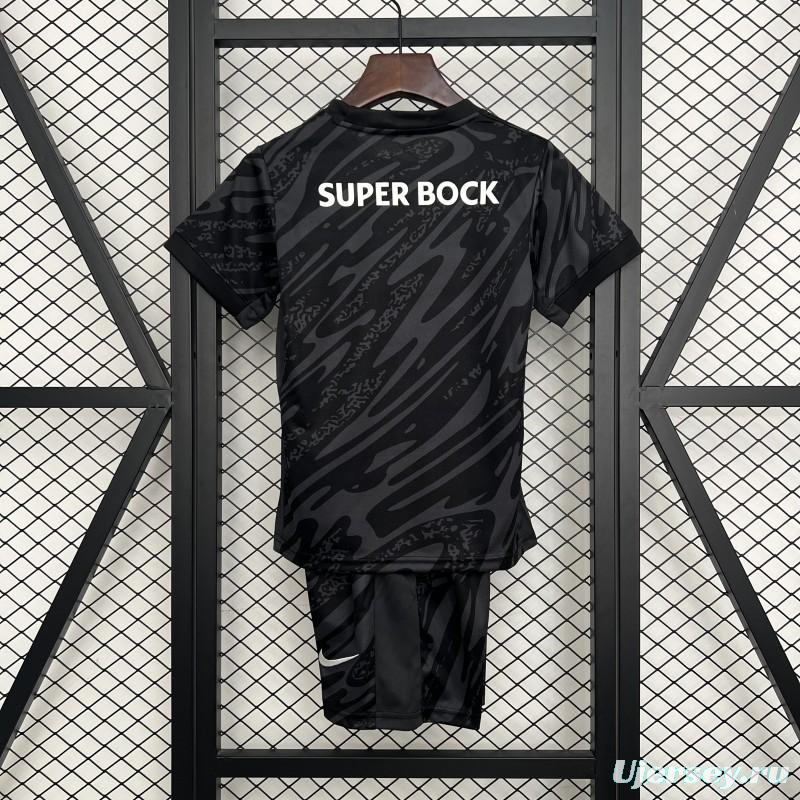 25/26 Kids Sporting Lisbon Goalkeeper Black Jersey