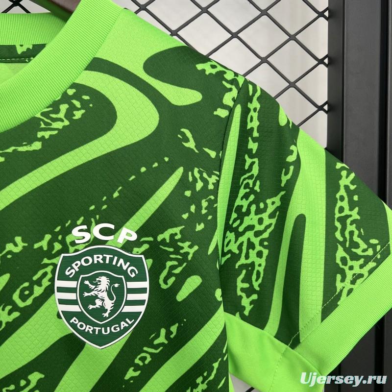25/26 Kids Sporting Lisbon Goalkeeper Green Jersey