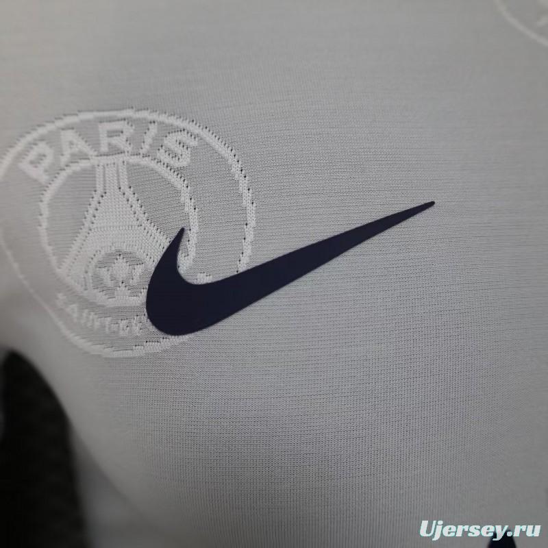 Player Version 25/26 PSG White with Embossed PSG Badge Pattern Jersey