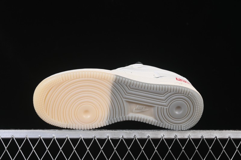 Nike Air Force 1 '07 Low Supreme Collaboration Beige Grey Crystal Sole Casual Sneakers - XX3168-178