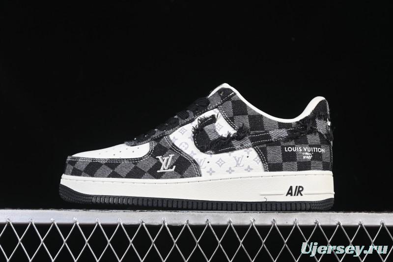 Nike Air Force 1 '07 Low LV Collaboration White Black Casual Sneakers - YF9511-817