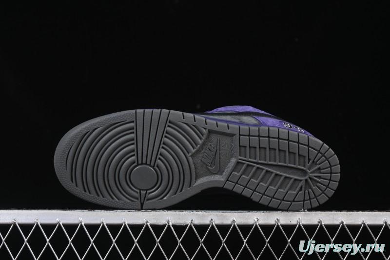 Nike Supreme x Dunk SB Dunk Low Casual Skate Shoes Gray Purple - HQ8487-500
