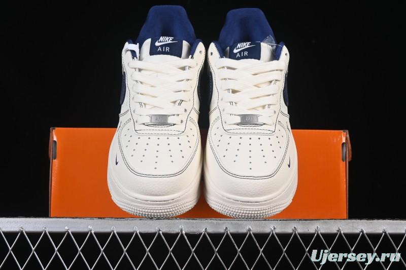 Nike Air Force 1 '07 Low LV Collaboration Print Light Blue Swoosh Casual Sneakers - MZ9588-817