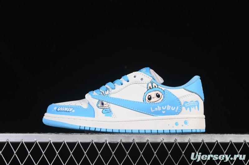 Nike Travis Scott x Fragment Design x Air Jordan 1 Low OG SP AJ1 Low Top Casual Sneakers - JW1188-165