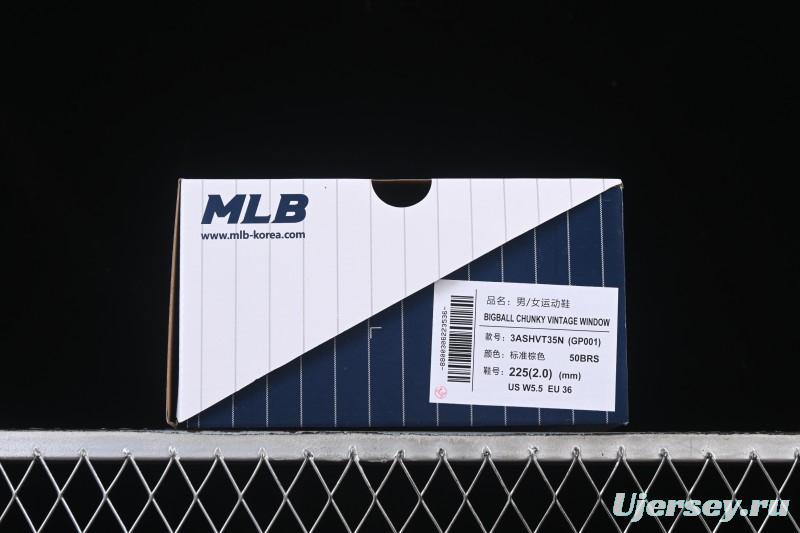 New York Yankees Bigball Chunky Vintage Window Platform Sneakers - 3ASHVT35N50BRS