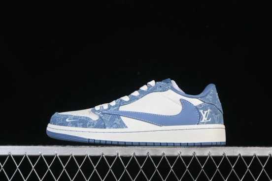 Nike Travis Scott x Fragment Design x Air Jordan 1 Low OG SP AJ1 Low-Top Casual Sneakers - SC0601-056