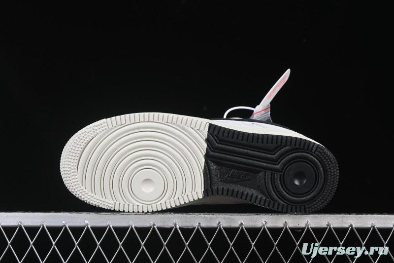 Nike Air Force 1'07 Low Casual Sneakers in White Black Gray - YF9511-805