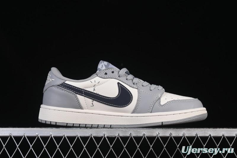 Nike Travis Scott x Fragment Design x Air Jordan 1 Low OG SP AJ1 Low-Top Casual Sneakers - LD2025-023