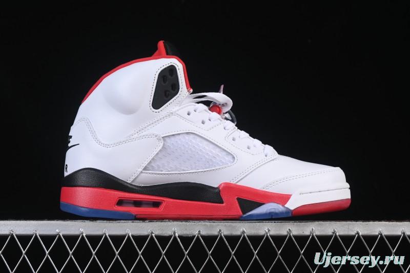 Nike Air Jordan 5 Retro Fire Red Black Tongue Basketball Shoes - HQ7978-101