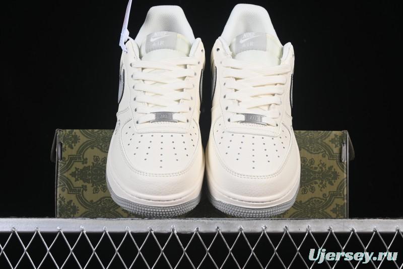 Nike Air Force 1 '07 Low Gucci Collaboration Ghost Face Beige Gray Casual Sneakers - QW5836-024
