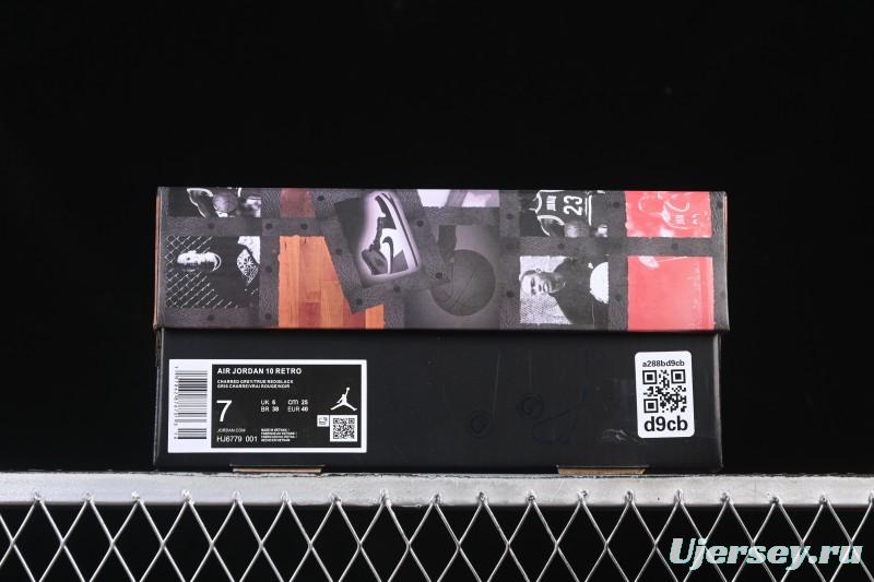 Nike Air Jordan 10 Retro Shadow Grey Basketball Shoes - HJ6779-001