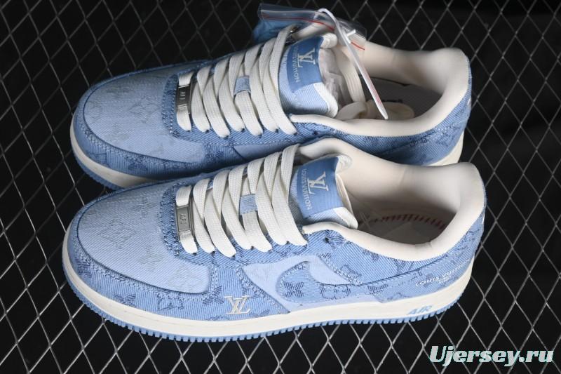 Nike Air Force 1 '07 Low LV Collaboration Light Blue Casual Sneakers - YF9511-823