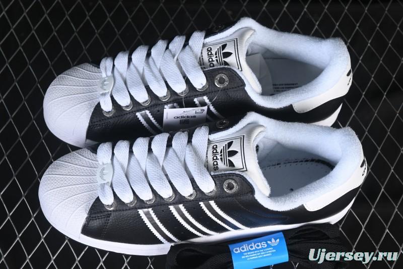 Adidas Superstar II J Casual Sneakers with Shell Toe Design - JQ0314