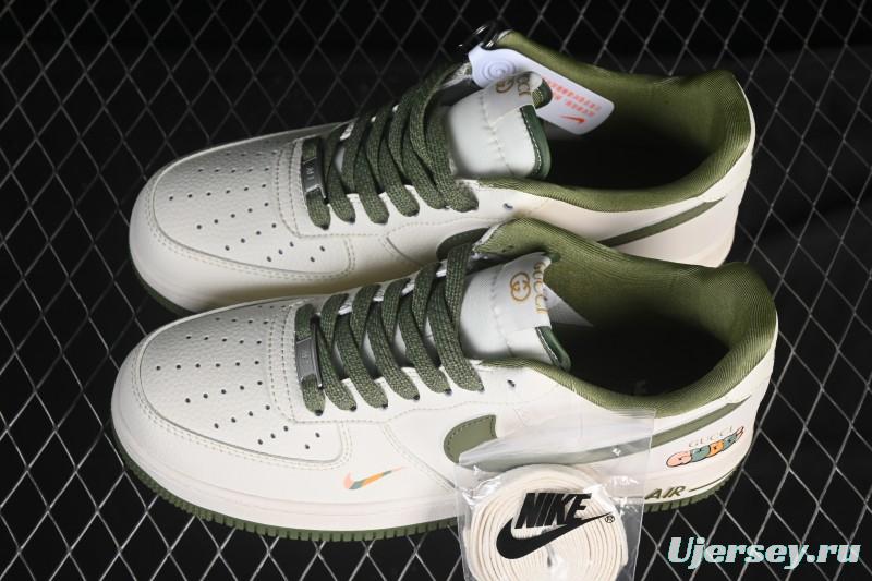 Nike Air Force 1'07 Low Gucci Collaboration Military Green Multi-Color Low-Top Casual Sneakers - XX3168-211