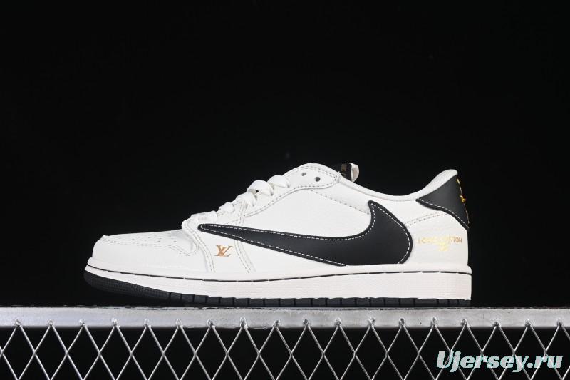 Nike Travis Scott x Fragment Design x Air Jordan 1 Low OG SP AJ1 Low Top Casual Sneakers - JW1188-144