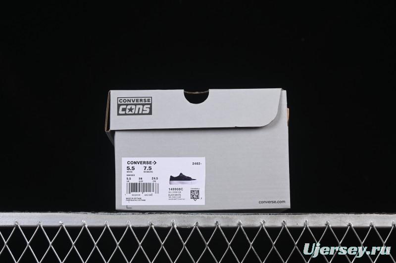 Converse One Star Suede Black Low Top Casual Skate Shoes - 149908C