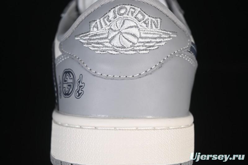 Nike Travis Scott x Fragment Design x Air Jordan 1 Low OG SP AJ1 Low-Top Casual Sneakers - LD2025-023