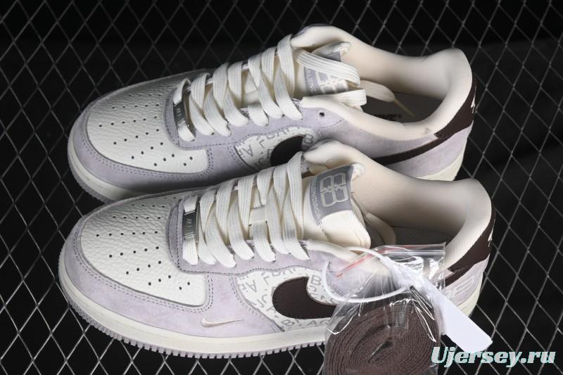 Nike Air Force 1 '07 Low Balenciaga Collaboration White Brown Casual Sneakers - YF9511-806