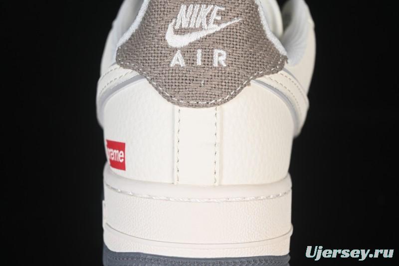 Nike Air Force 1 '07 Low Supreme Collaboration Beige Canvas Casual Sneakers - XX3168-210