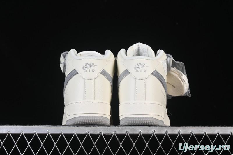 Nike Air Force 1 Mid Light Gray Two-Tone Sole All-Star Starry Sky Mid-Top Casual Skate Shoes - XL0236-232