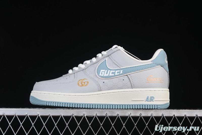 Nike Air Force 1'07 Low Gucci Collaboration Gray Blue Casual Sneakers - YF9511-800