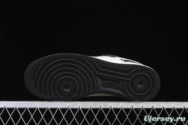 Nike Air Force 1 '07 Low LV Collaboration Denim Beige Black Stitching Casual Sneakers - MZ9588-815