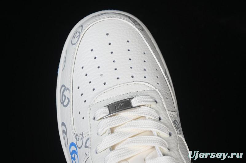 Nike Air Force 1'07 Low Gucci Collaboration White Red Blue Low-Top Casual Sneakers - SC0601-572