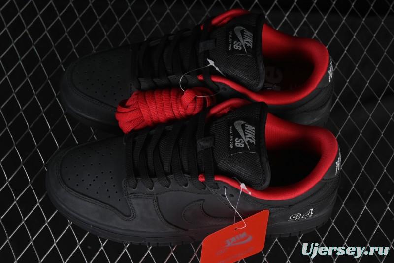 Nike Supreme x Nike SB Dunk Low Ocean Fog Limited Edition Black Warrior Low Top Casual Skate Shoes - HQ8487-001