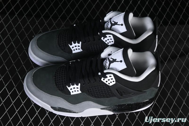 Nike Air Jordan 4 Retro Basketball Shoes with Fear Pack Design - FQ8138-002