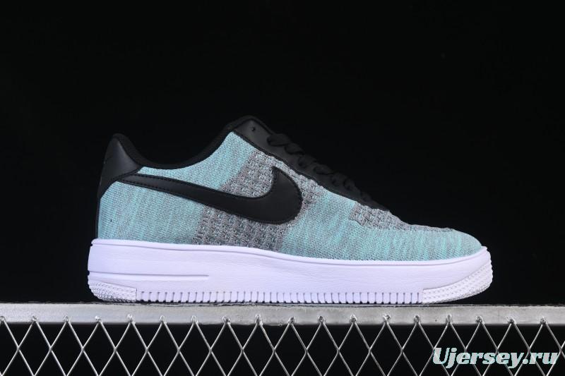 Nike Air Force 1'07 Low Flyknit Black Green Casual Sneakers - CI0051-600