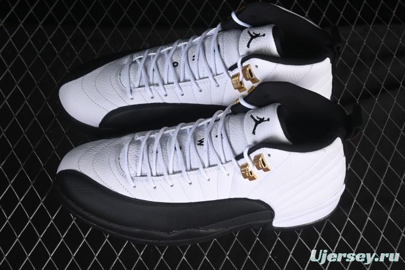 Nike Air Jordan 12 Retro Taxi Gold Buckle Basketball Shoes - CT8013-117